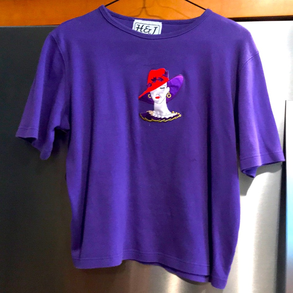 H & J Womens Purple Top